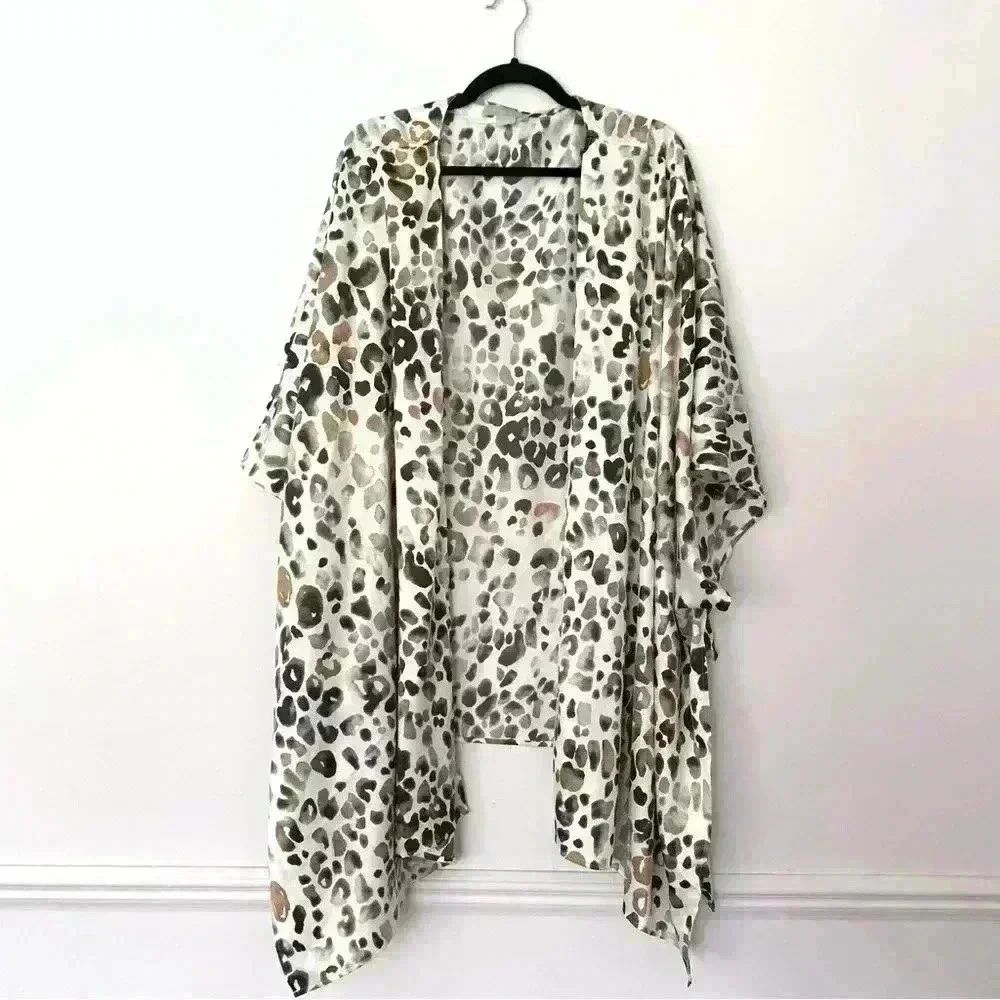 Nordstrom Animal Print Kimono One Size - Picture 2 of 7